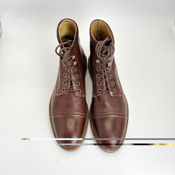 Florsheim Limited Indie Boots Mens Sz 9 D Brown Leather Cap Toe Lace Up 15069